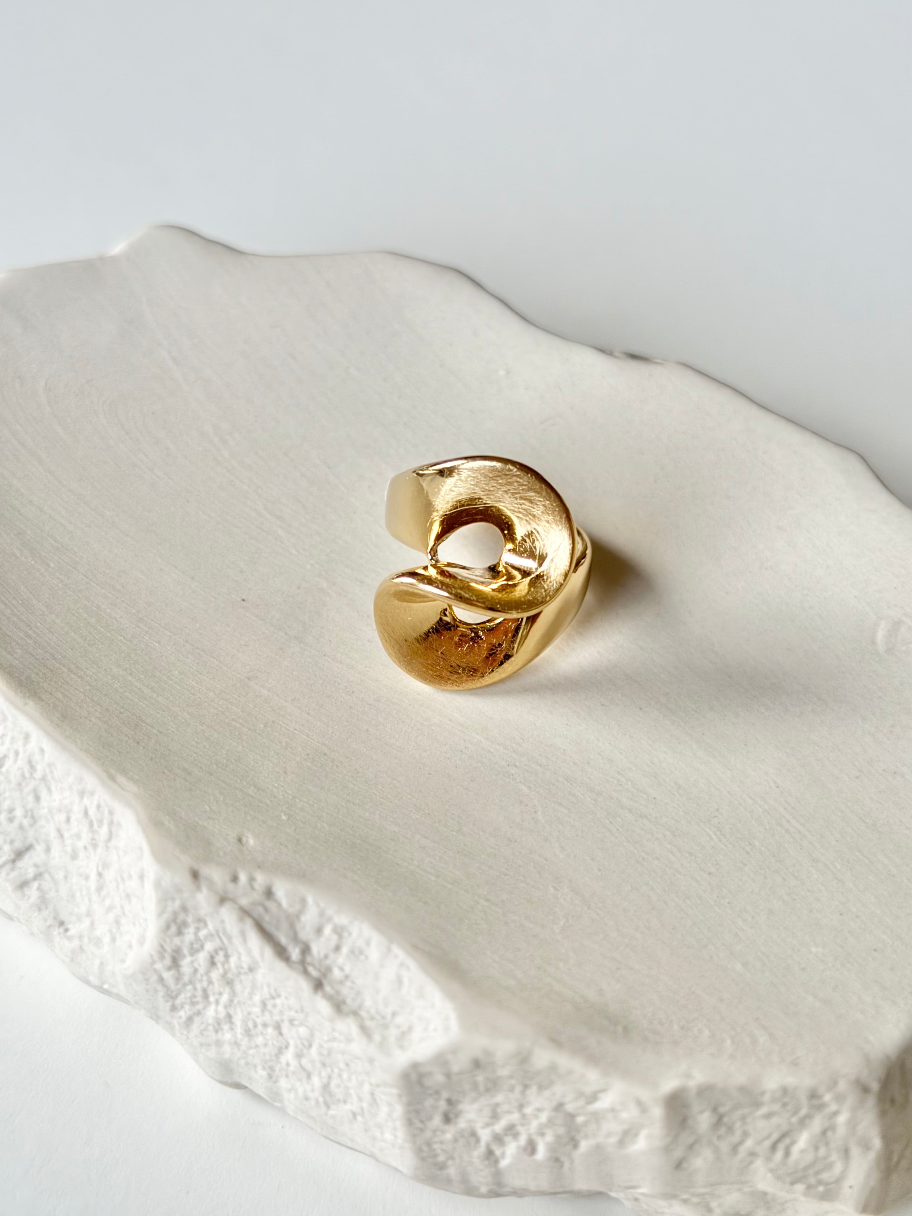 Sample Sale Ring Wavy Gebürstet