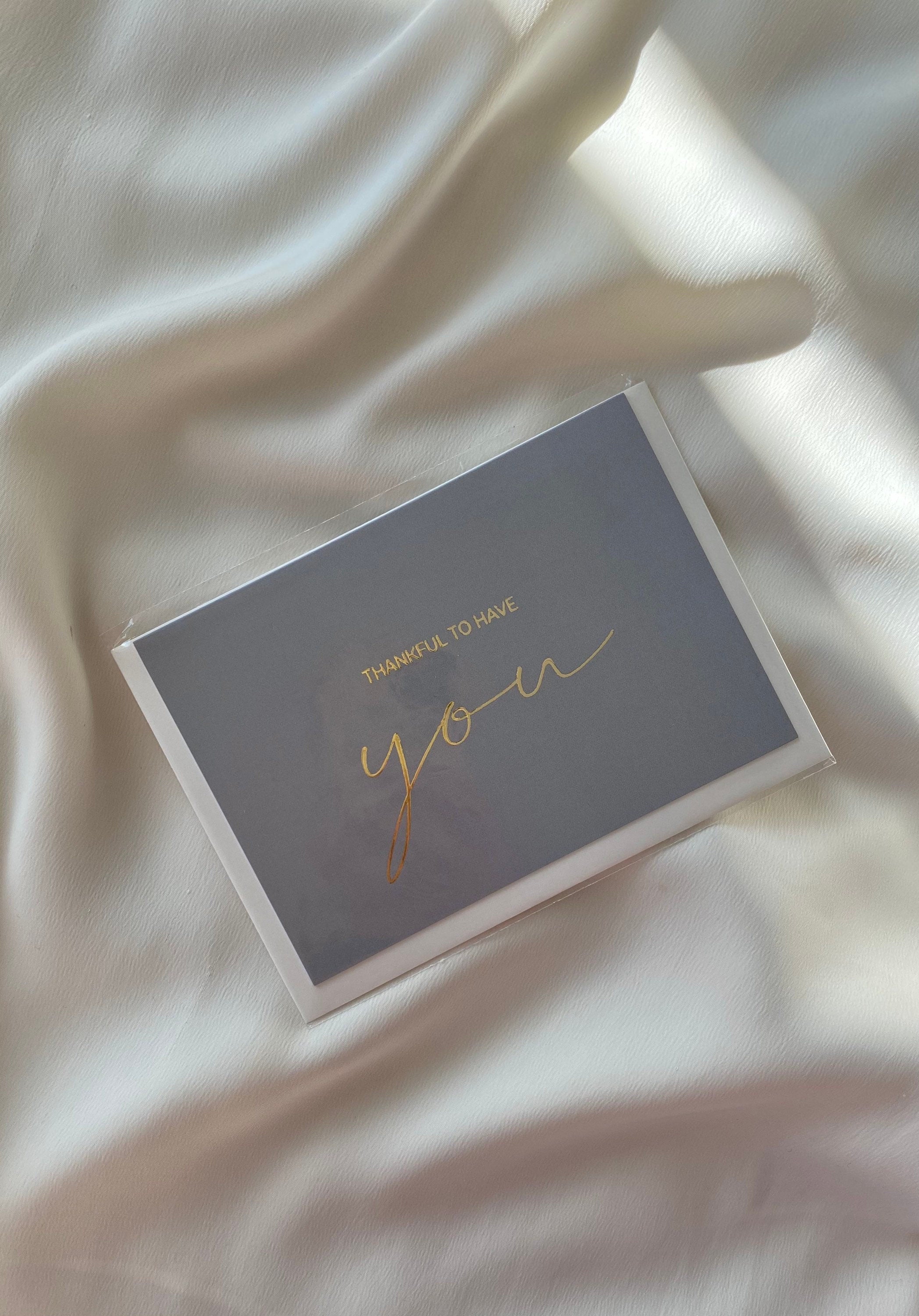 Klappkarte "Thankful to have you" mit Umschlag