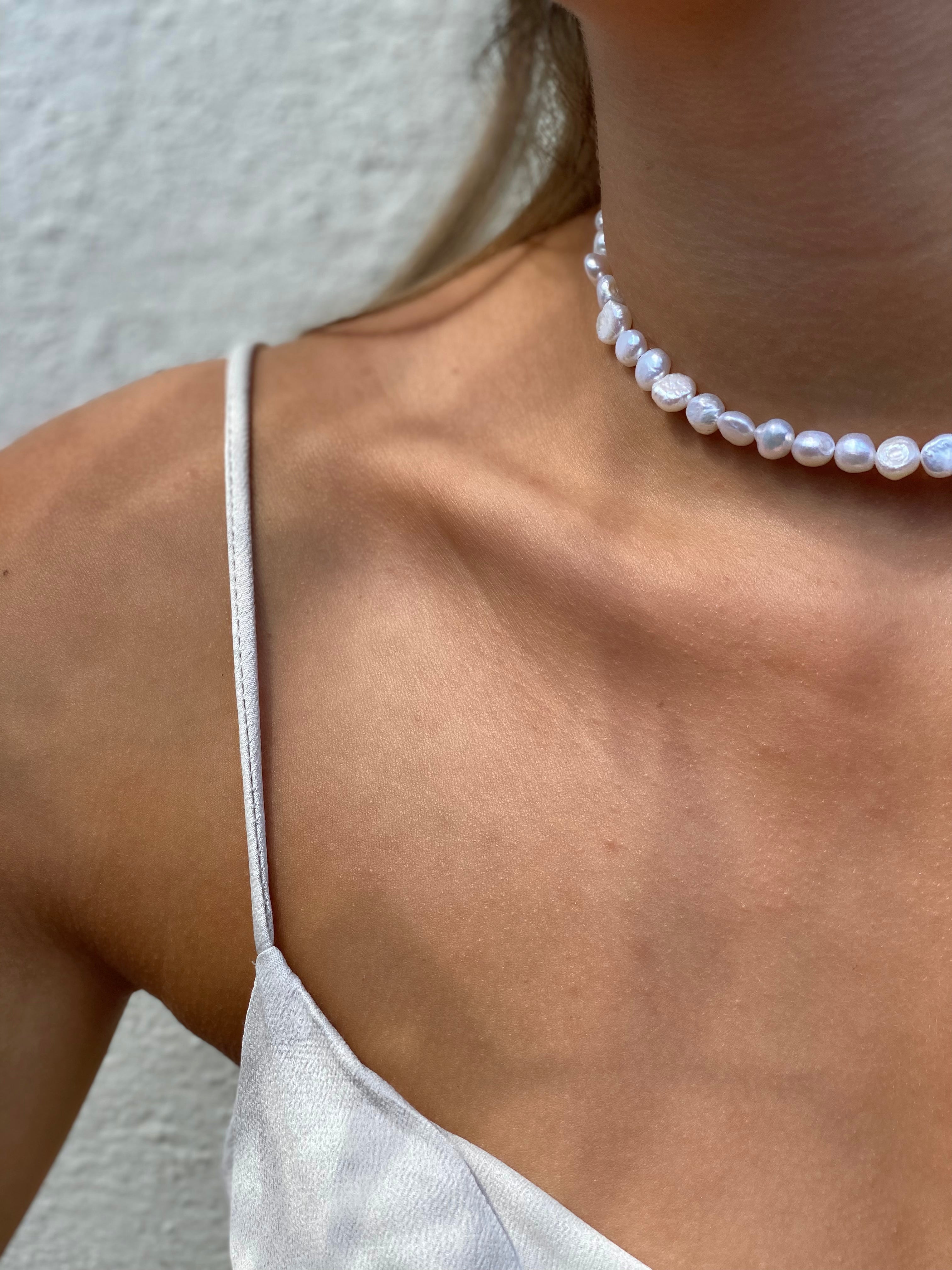 Big Pearl Choker | Kette mit Süßwasserperlen