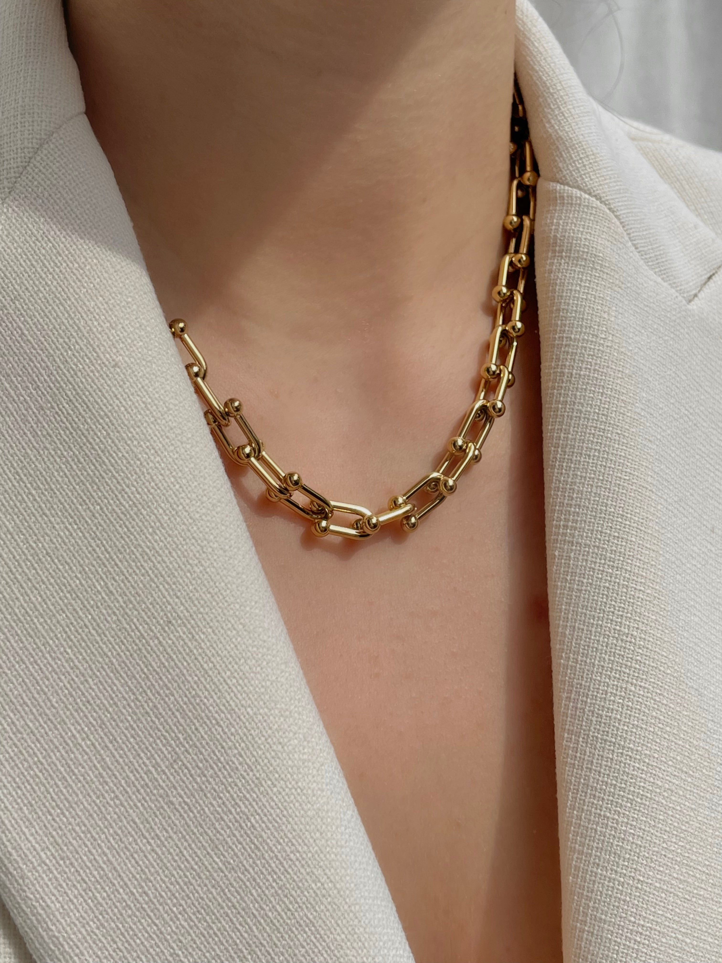 Liv Necklace | Goldfarbene Gliederkette