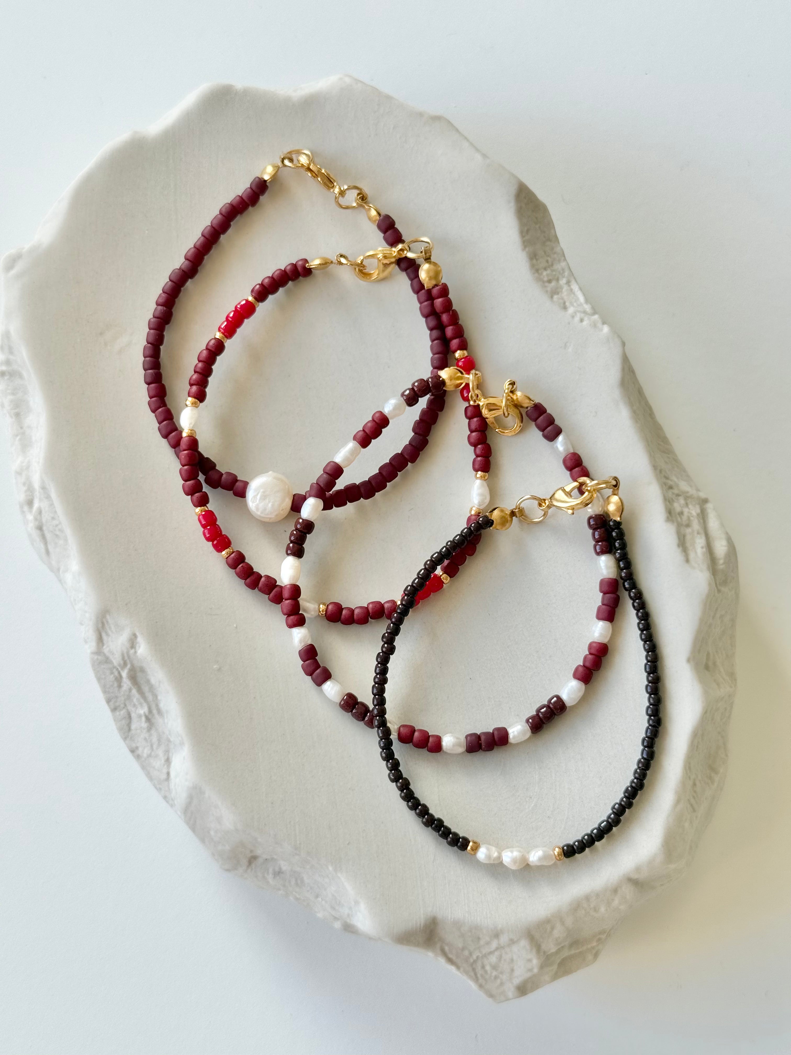 Bordeaux Bracelet Set