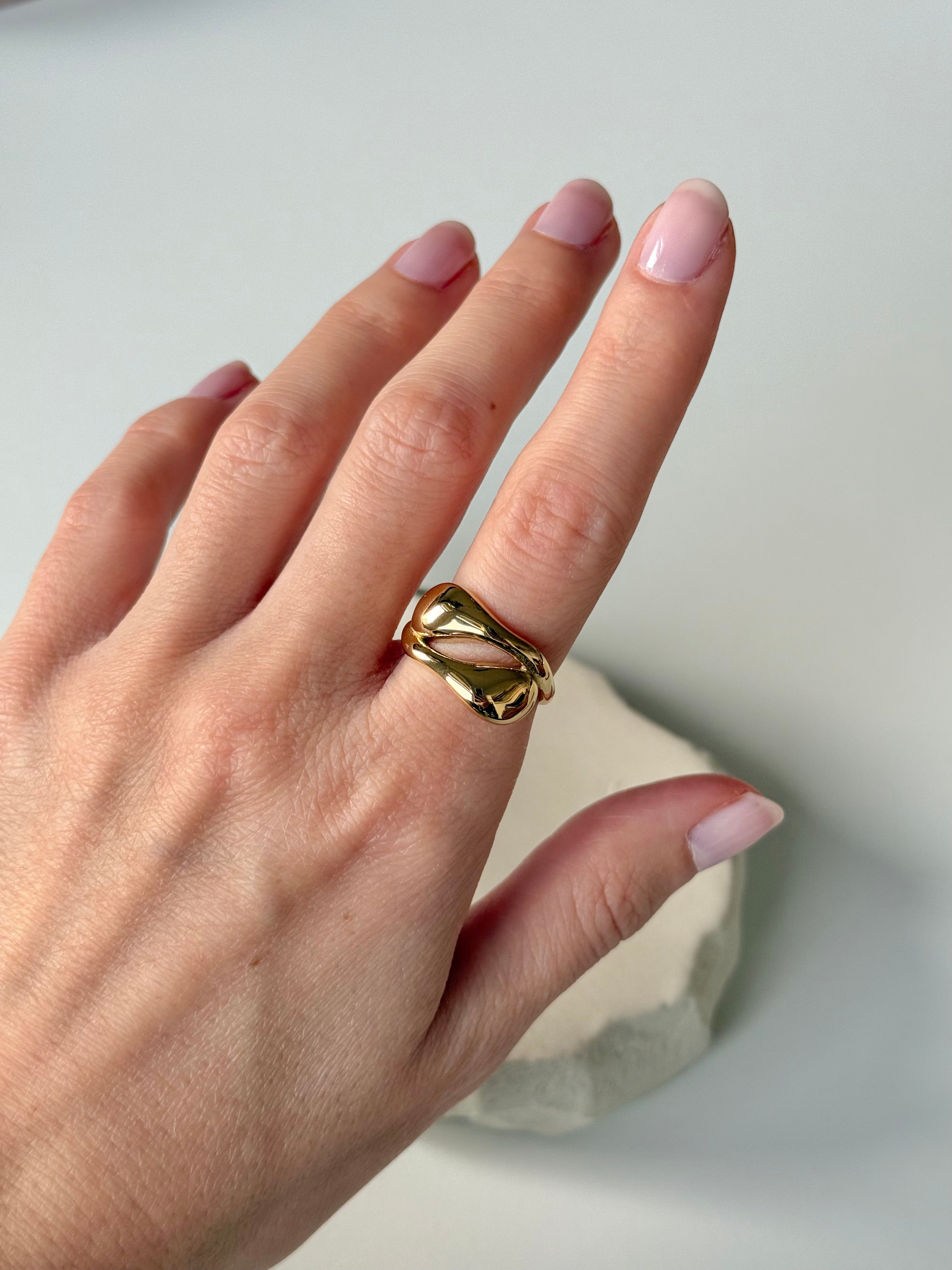 Sample Sale Ring zweigeteilt schmal