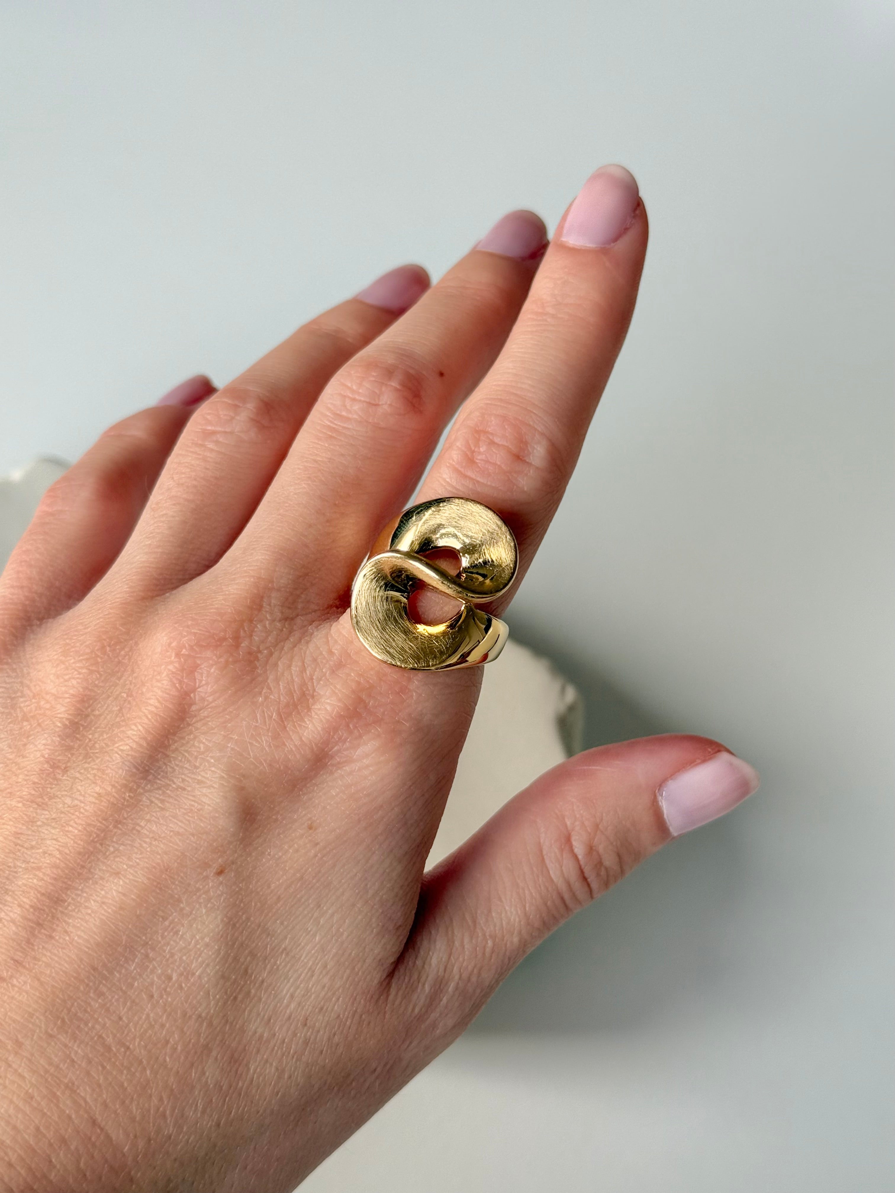 Sample Sale Ring Wavy Gebürstet