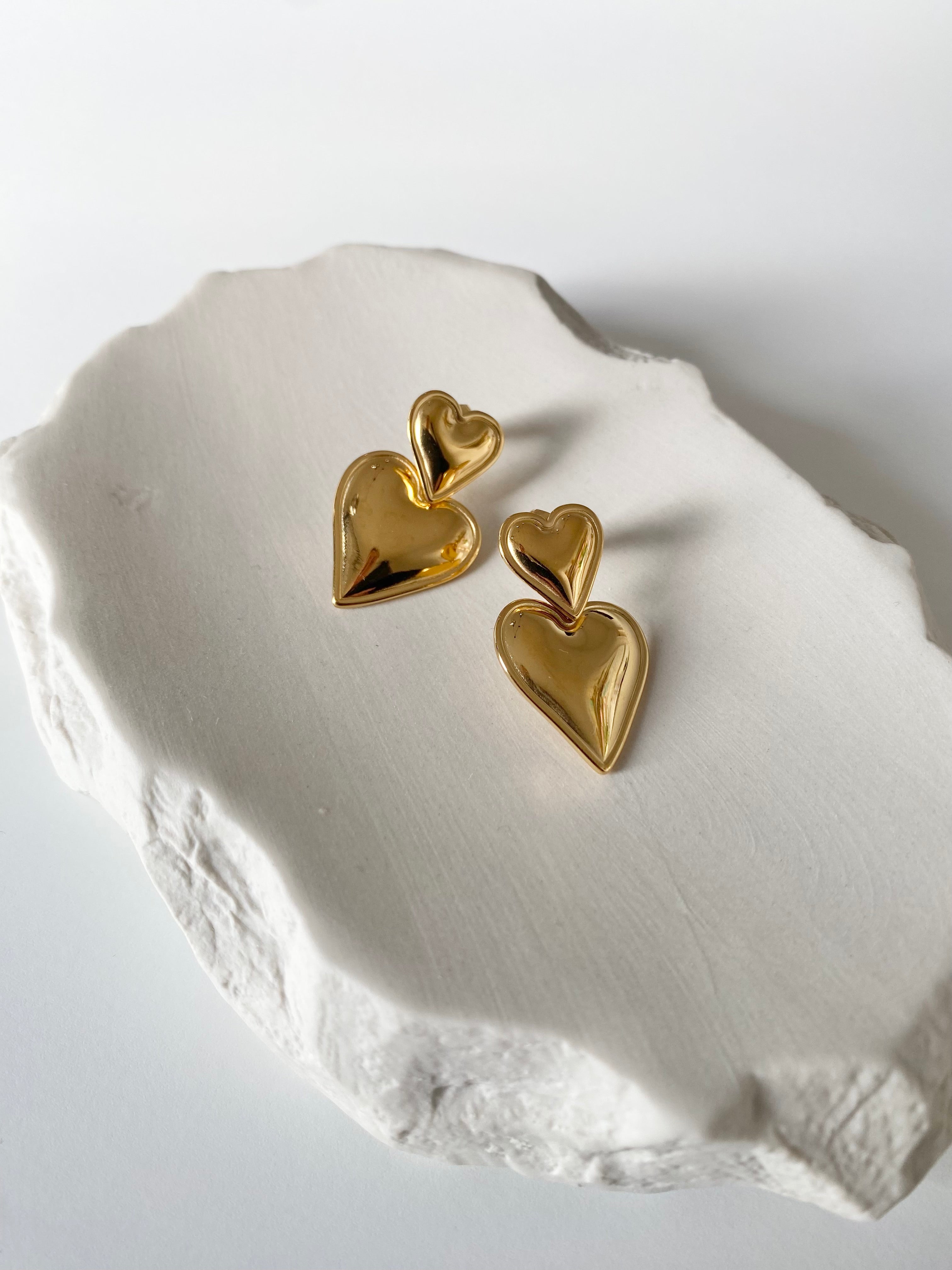 Double Heart Earrings