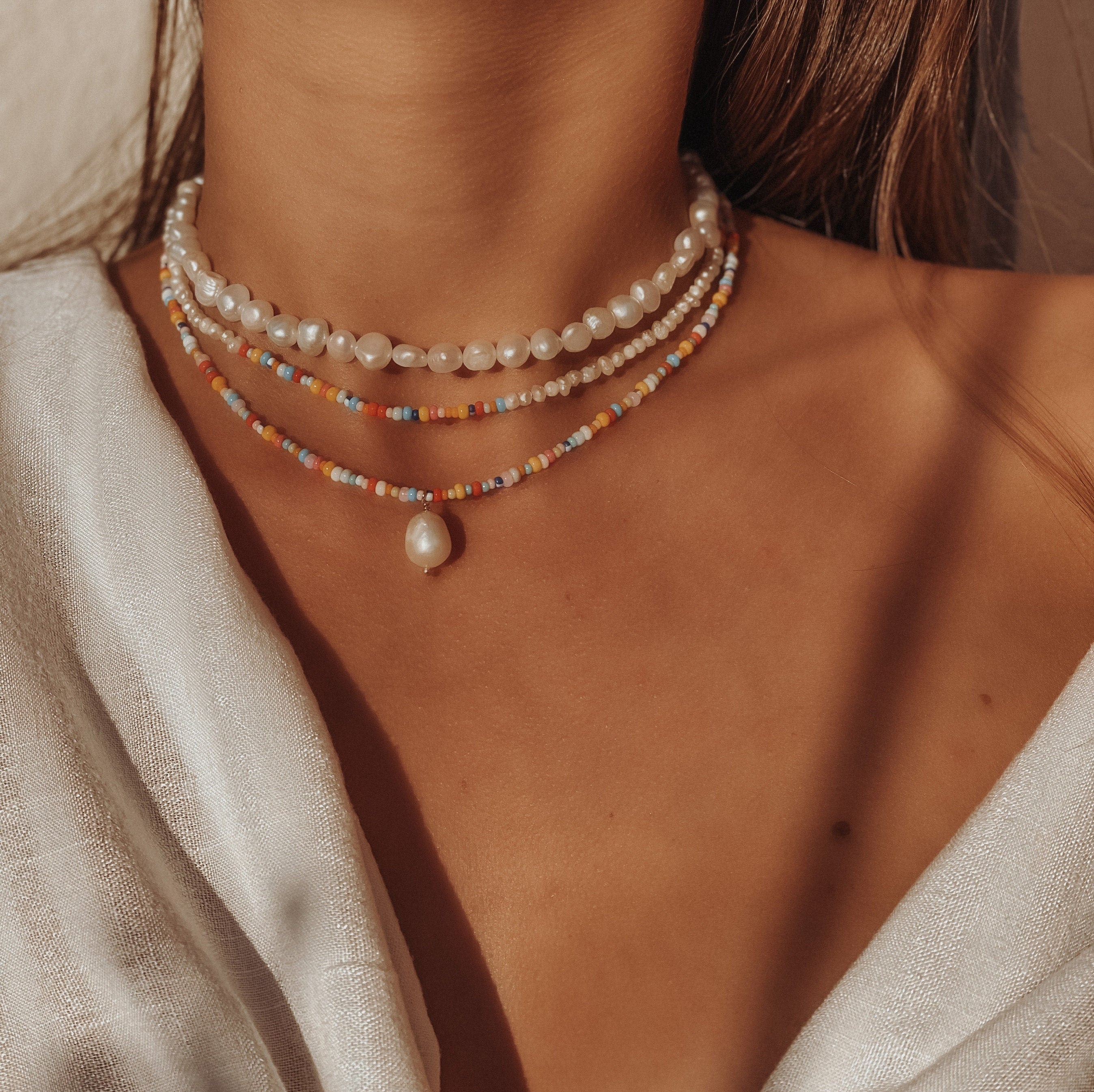 Big Pearl Choker | Kette mit Süßwasserperlen