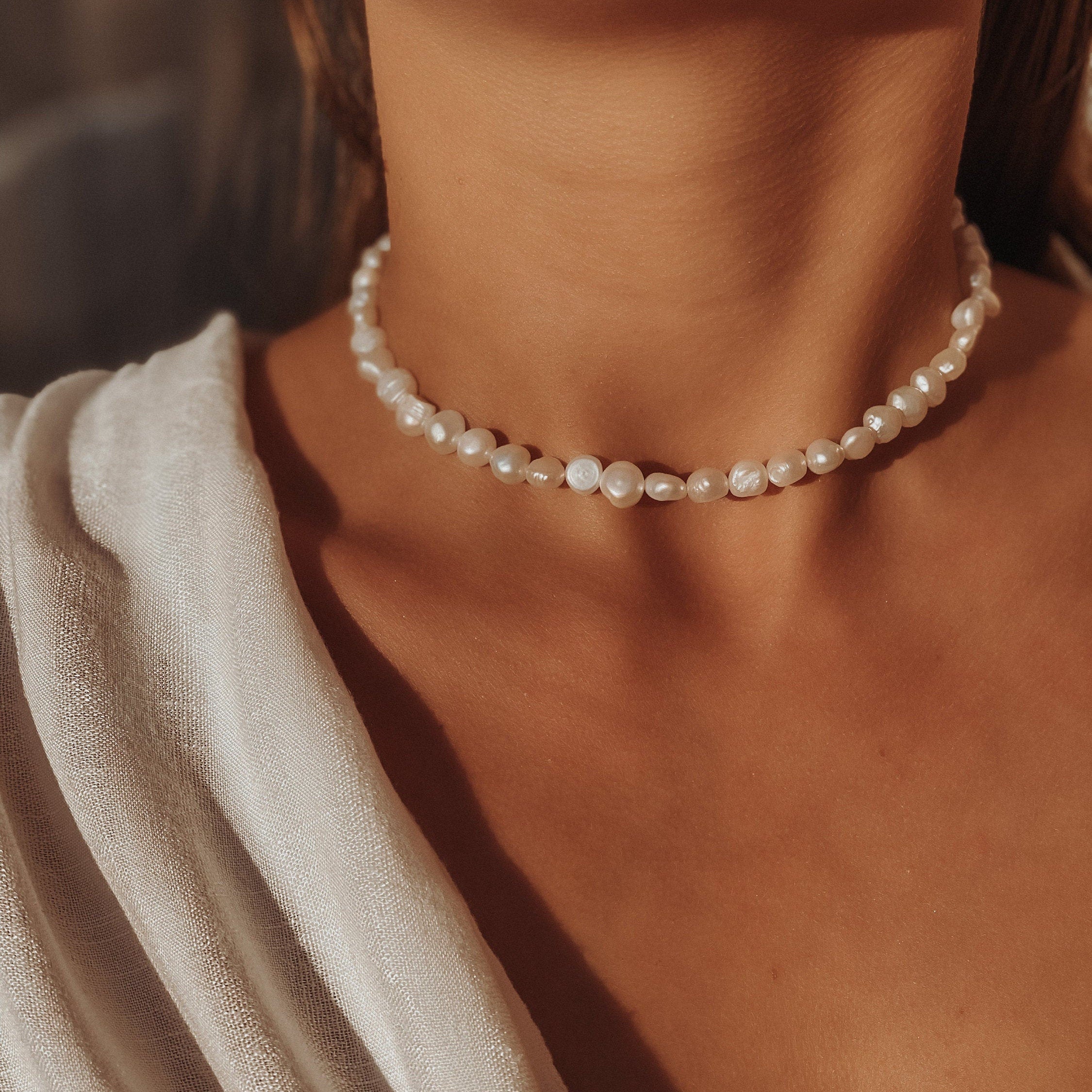 Big Pearl Choker | Kette mit Süßwasserperlen