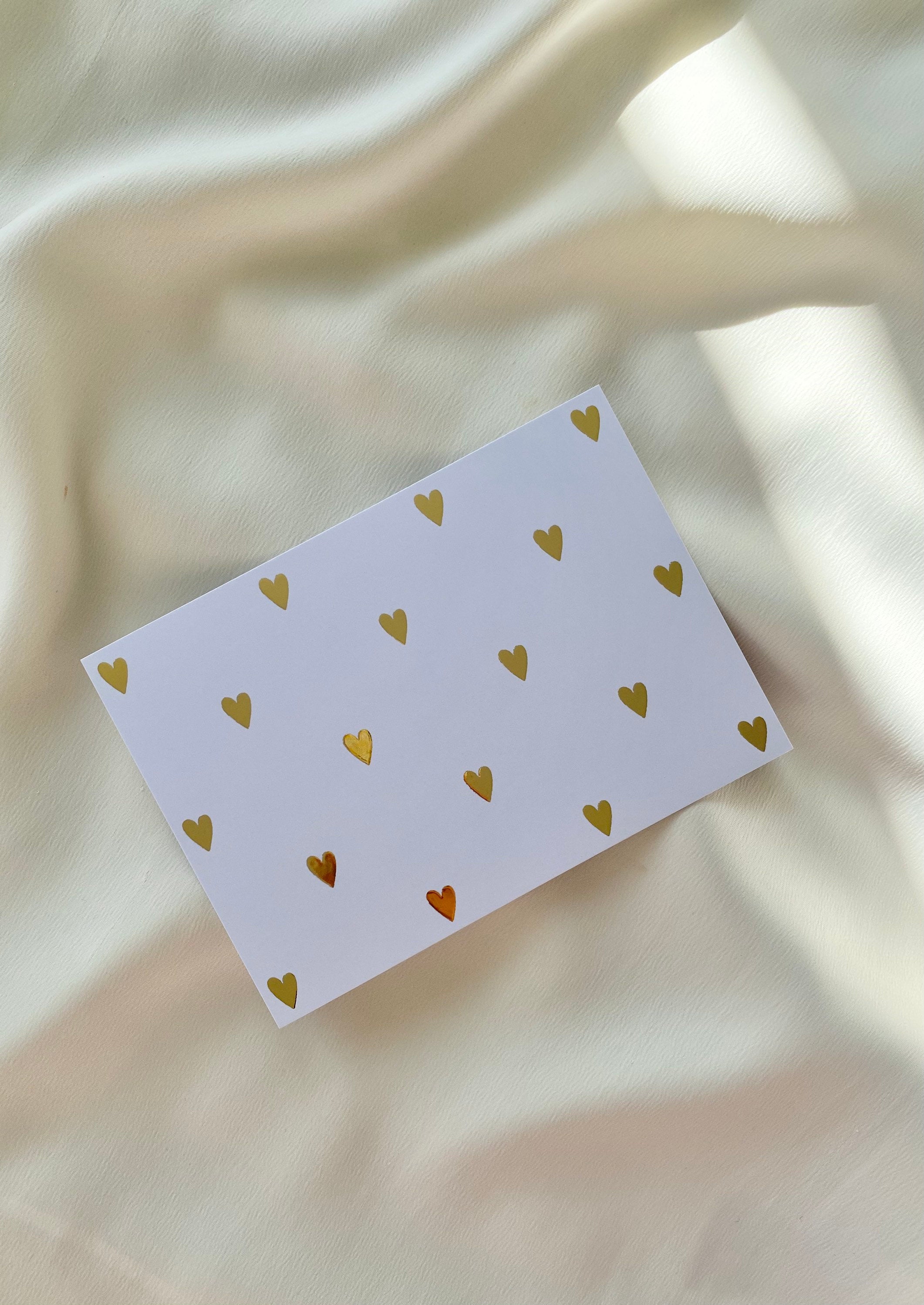 Postkarte "Golden Hearts"