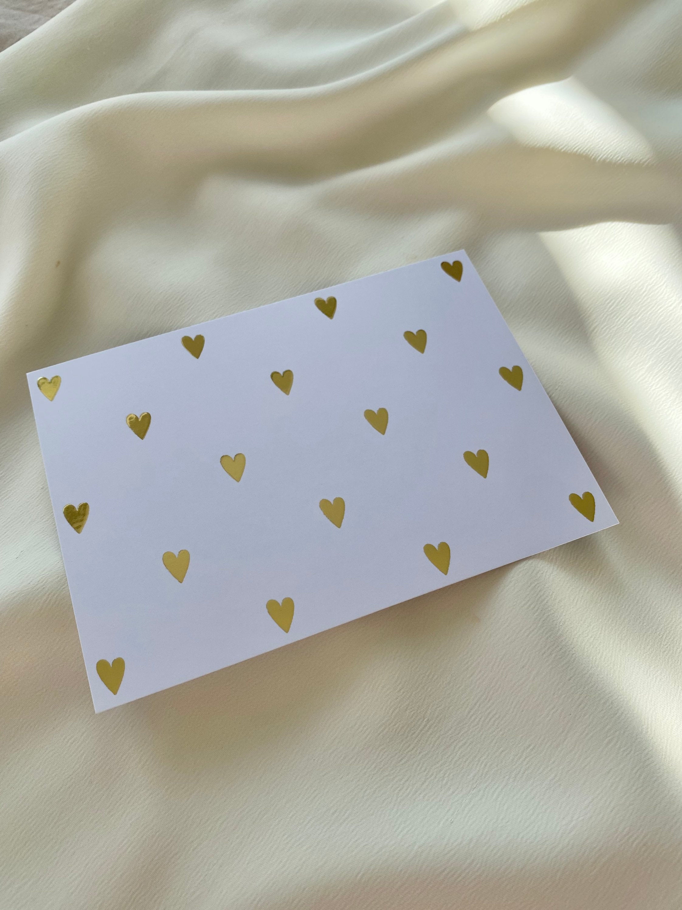 Postkarte "Golden Hearts"