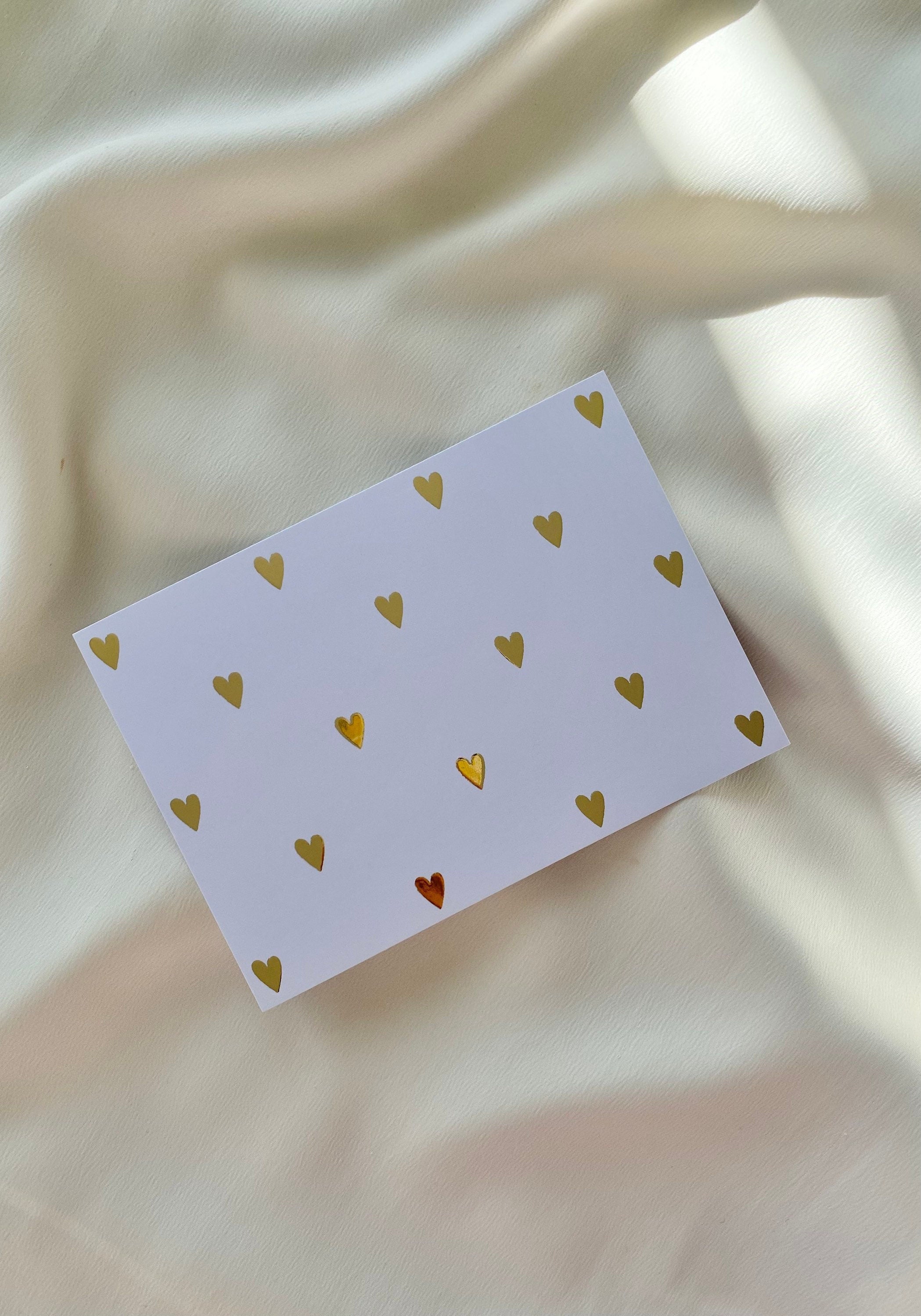 Postkarte "Golden Hearts"